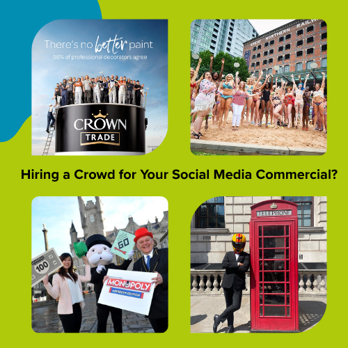 crowd for social media commercial